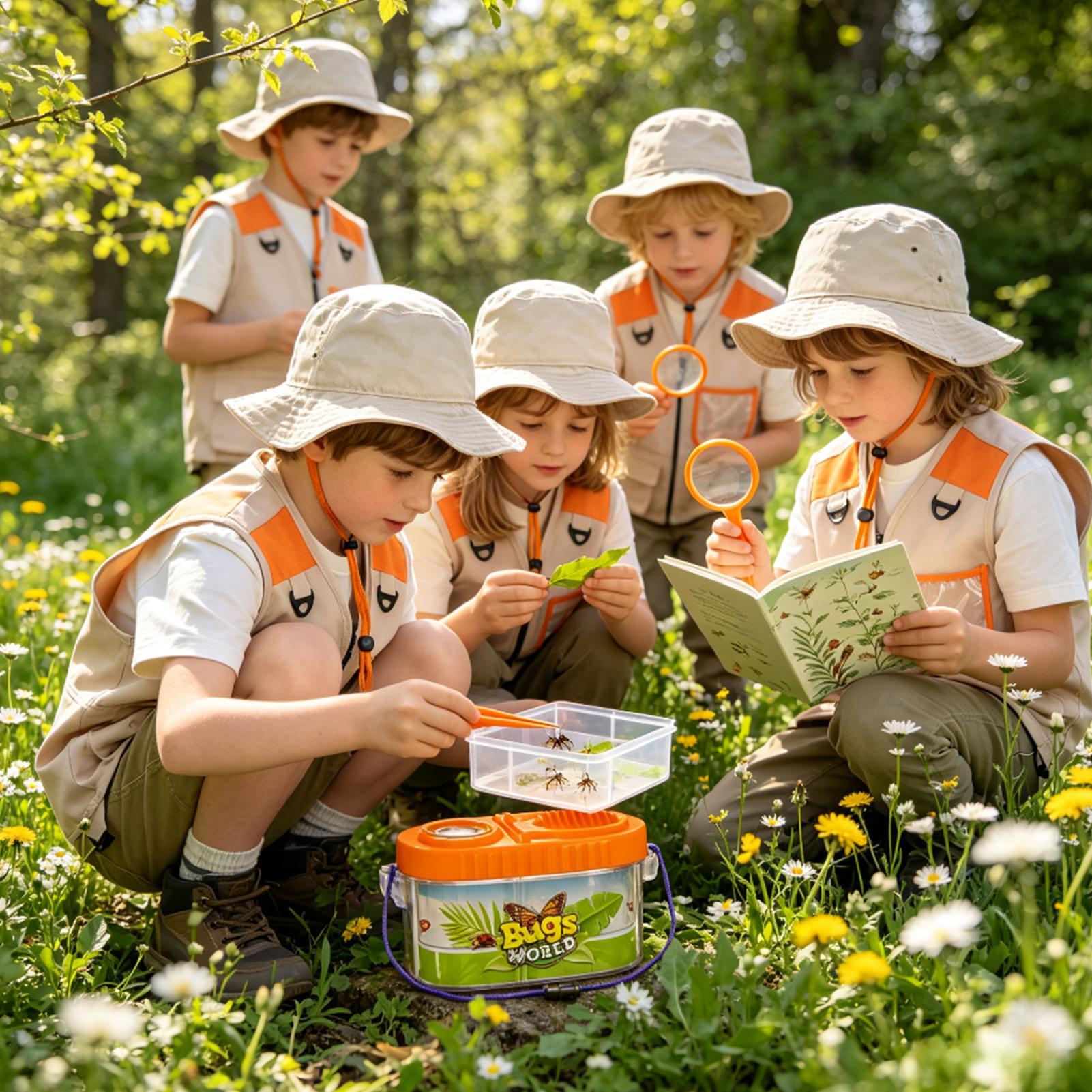 Outdoor Adventure Girls - Çocuk Macera Seti Büyüteçli Şapka Hafif