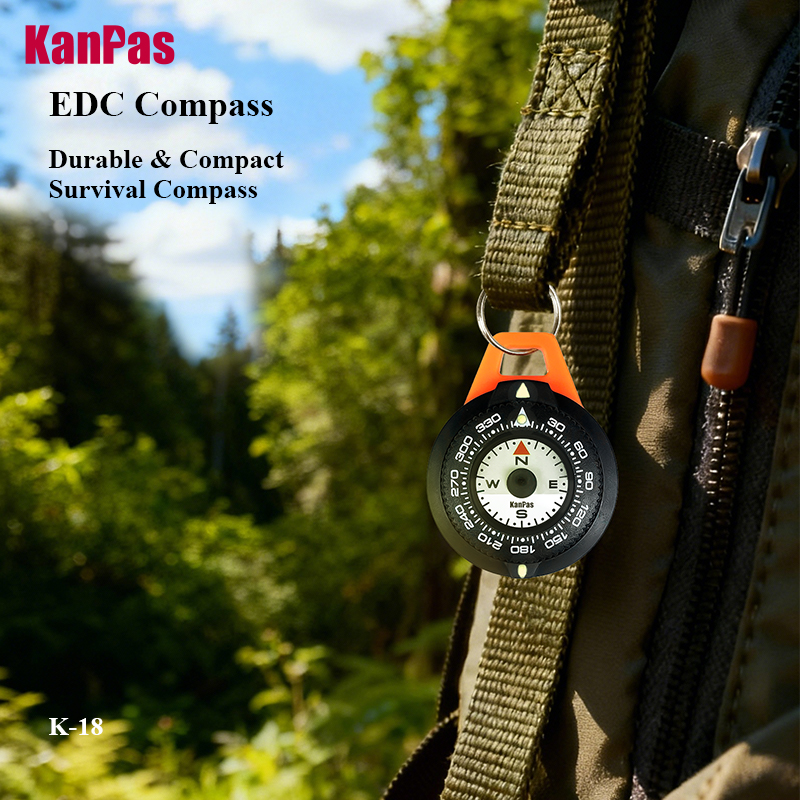 Outdoor Adventure Gear - KANPAS EDC Mini Pusula, Macera Haritası