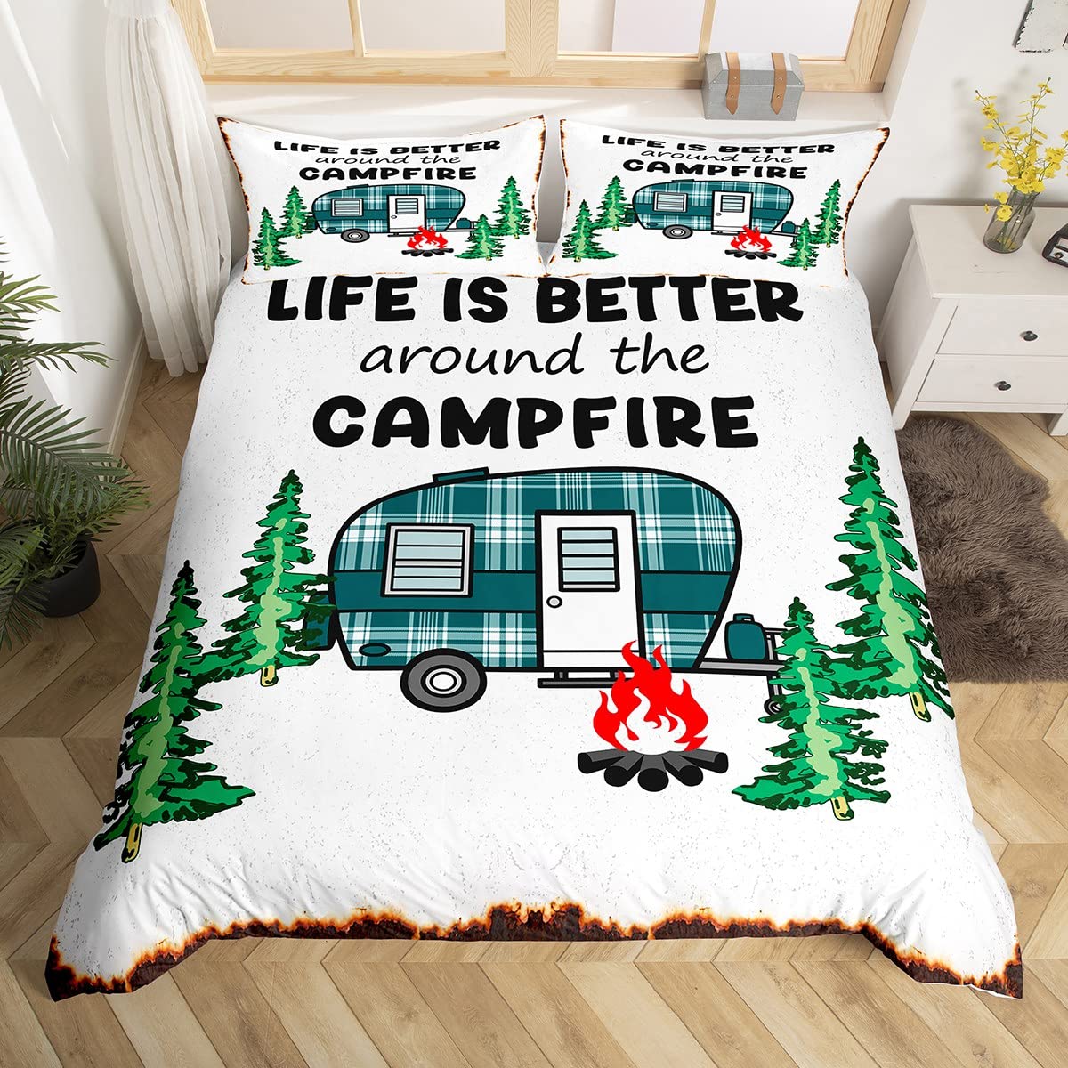Mutlu kamp nevresim Camper nev - Outdoor Adventure Quilt incelemesi ve fiyatı