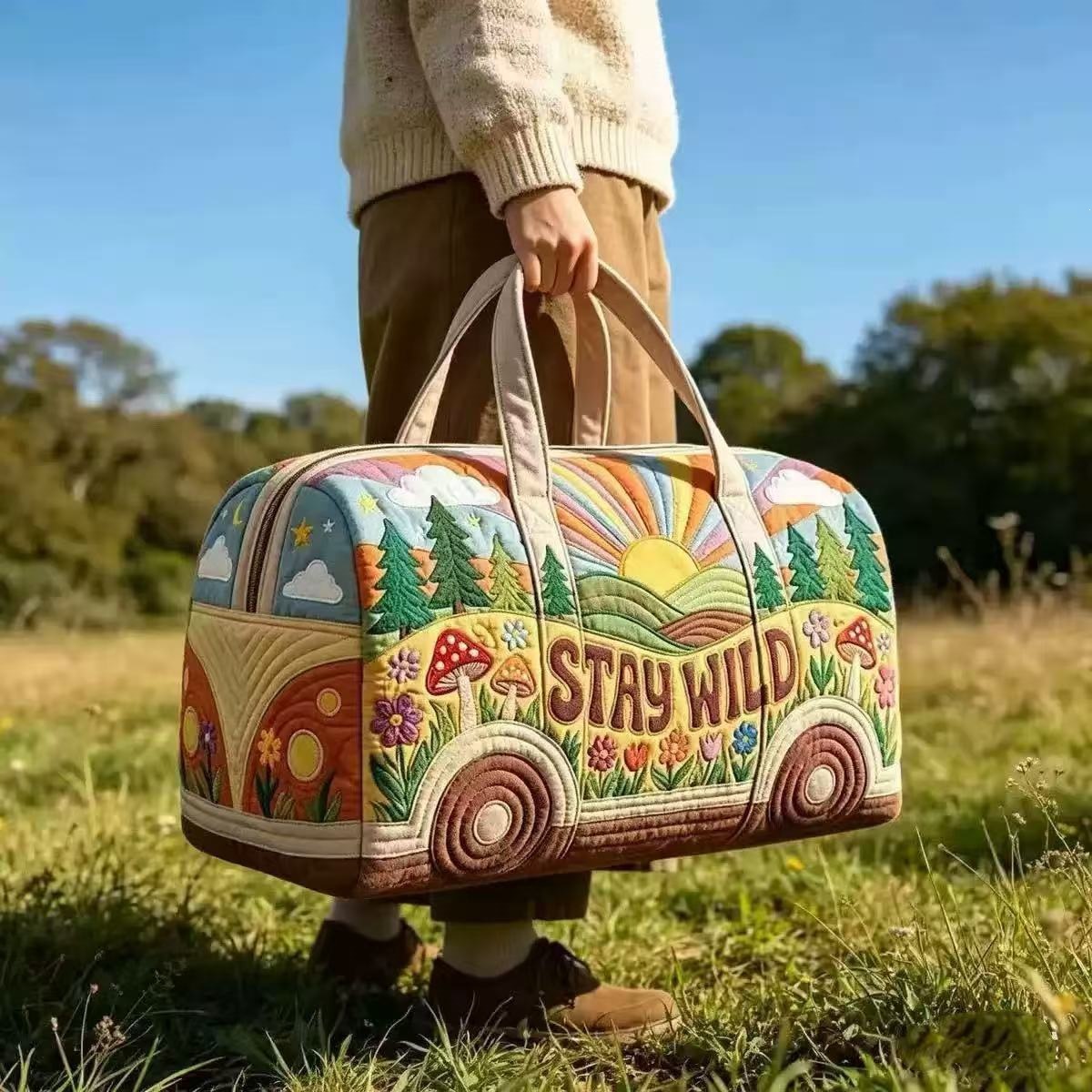 Vintage Karavan Desenli Kapito - Outdoor Adventure Quilt incelemesi ve fiyatı