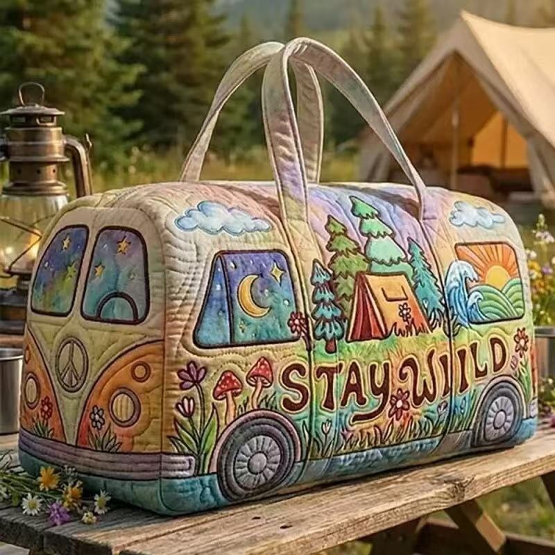 Vintage Karavan Desenli Kapito - Outdoor Adventure Quilt incelemesi ve fiyatı